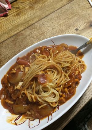 簡単カレーパスタ(インディアンパスタ)-レシピのメイン写真