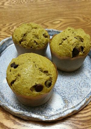 ＨＭで抹茶とチョコのマフィン♡-レシピのメイン写真