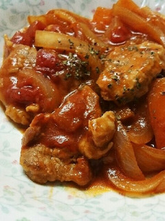 簡単!!豚ヒレ肉のトマト煮♪-レシピのメイン写真