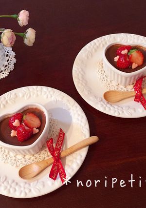 加熱3分♡お鍋deなめらかチョコプリン♡-レシピのメイン写真