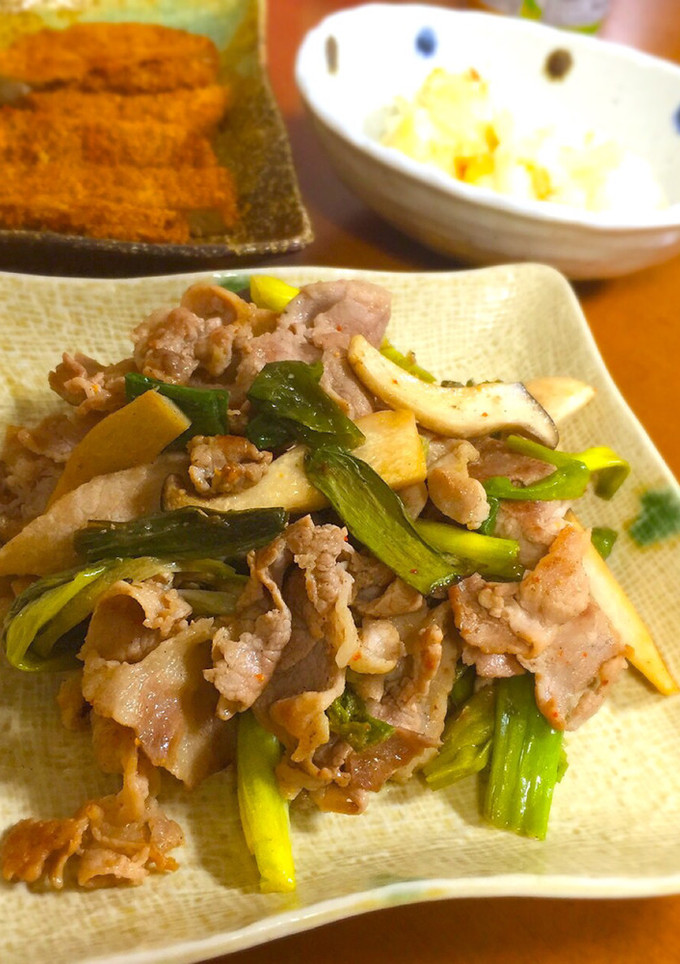 豚こま肉と長ネギとエリンギの簡単炒め物-レシピのメイン写真