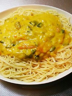 かぼちゃのポタージュパスタ-レシピのメイン写真