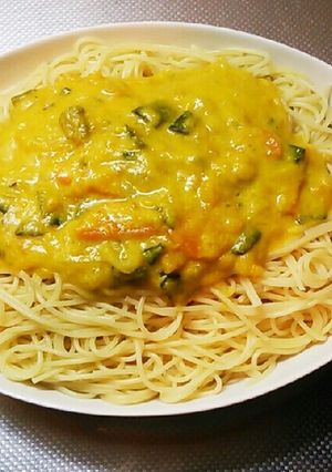 かぼちゃのポタージュパスタ-レシピのメイン写真