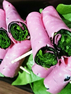 ハムと水菜の磯辺巻き☆-レシピのメイン写真