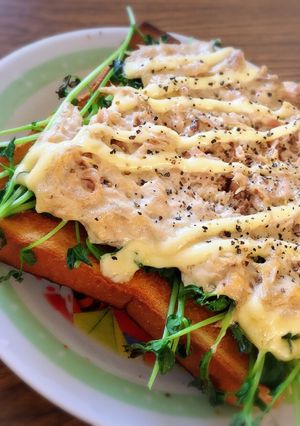 豆苗とツナトースト ＊-レシピのメイン写真