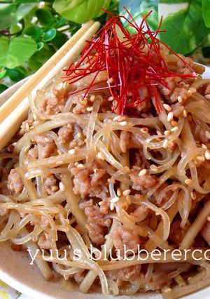 デトックス♡牛蒡&白滝の肉味噌風きんぴら-レシピのメイン写真