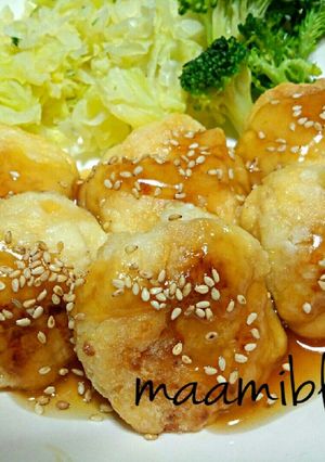 節約！肉なしで豆腐とはんぺんでつくね風♡-レシピのメイン写真