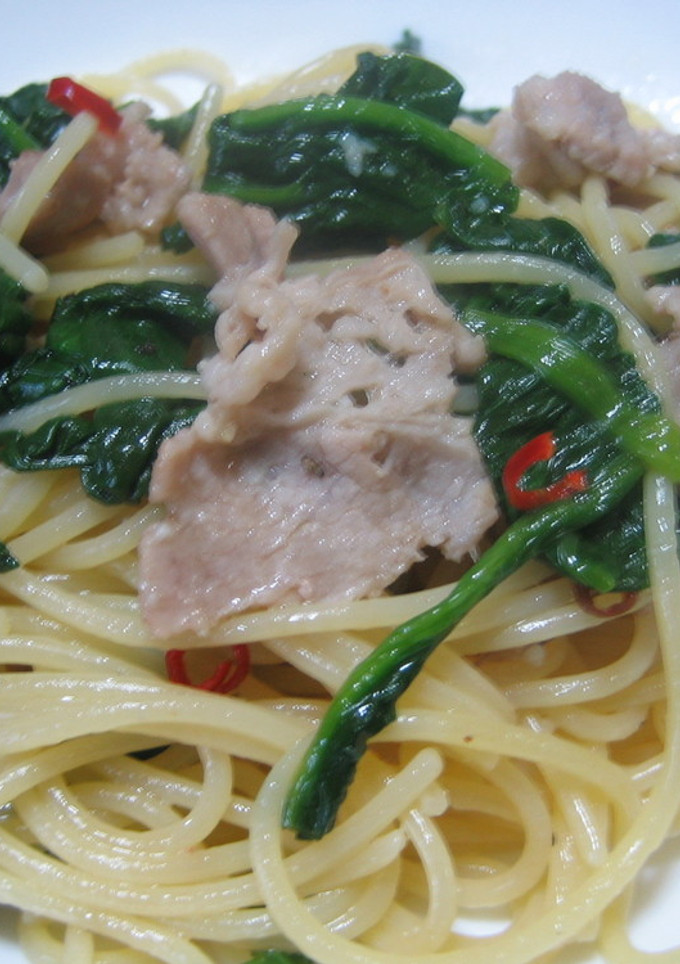 ほうれん草とぶた肉のペペロン-レシピのメイン写真