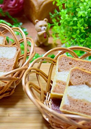 ボーダー♡マーブル♡食パン-レシピのメイン写真