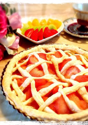 卵不使用♪可愛い色の美味しいアップルパイ-レシピのメイン写真