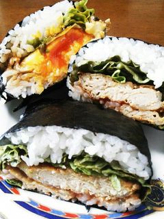 ピカタと目玉焼きのおにぎらず☆-レシピのメイン写真