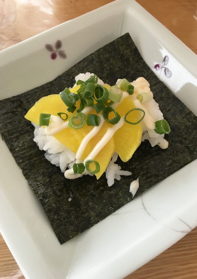 マヨたくわん手巻きごはん♪-レシピのメイン写真