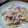 鶏肉ときのこの豆乳クリームパスタ