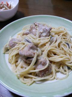鶏肉ときのこの豆乳クリームパスタ-レシピのメイン写真