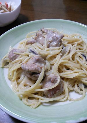 鶏肉ときのこの豆乳クリームパスタ-レシピのメイン写真