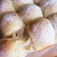 HBで朝食☆湯種ふわもちミルクちぎりパン