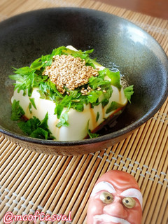 香りで食べる!大葉&いりごま冷奴-レシピのメイン写真