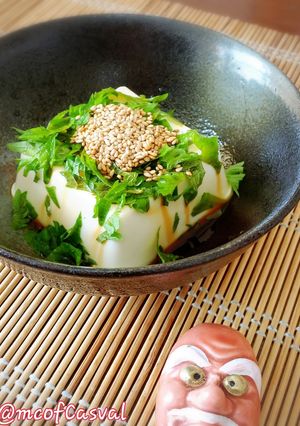 香りで食べる！大葉&いりごま冷奴-レシピのメイン写真