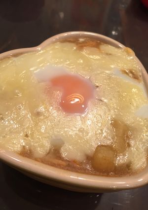ルクルーゼでカレーチーズドリア玉子のせ-レシピのメイン写真