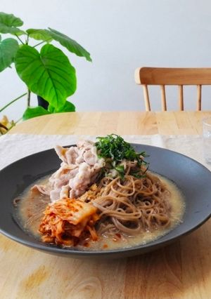 なんと1分で韓国風♪冷やし一汁三菜ボウル-レシピのメイン写真