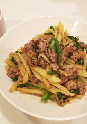簡単♡味付け豚肉じゃがピーマン炒め-レシピのメイン写真