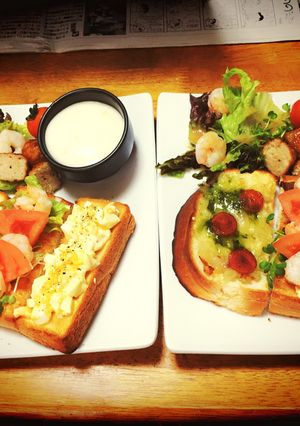 カフェ風オープンスティックサンド-レシピのメイン写真