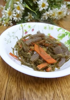 冷凍こんにゃくと切り昆布のスパイシー煮物-レシピのメイン写真