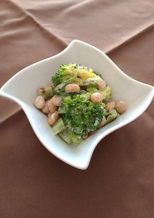茎も美味しく♪ブロッコリーと大豆のサラダ-レシピのメイン写真