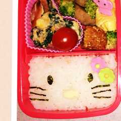 超〜簡単！時短キティちゃん♥キャラ弁-レシピのメイン写真