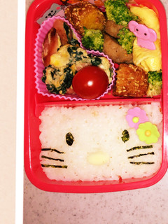 超〜簡単!時短キティちゃん♥キャラ弁-レシピのメイン写真
