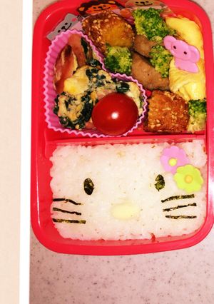 超〜簡単！時短キティちゃん♥キャラ弁-レシピのメイン写真