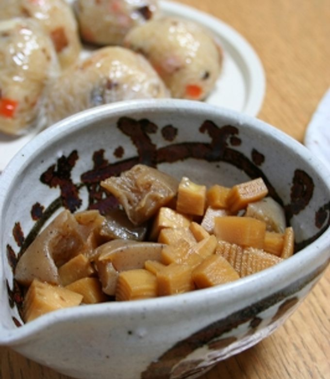 たけのことこんにゃくの煮物-レシピのメイン写真
