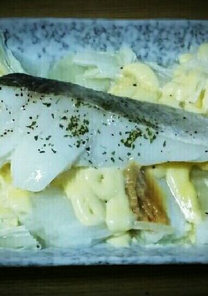 レンジで簡単タラみそマヨネーズ白菜蒸し-レシピのメイン写真