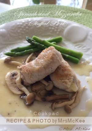 モッツァレラチーズとホウレン草の豚肉巻き-レシピのメイン写真