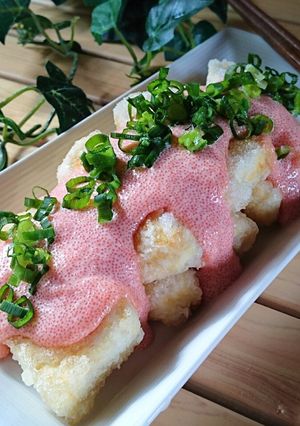 カリふわっ揚げ焼き豆腐明太マヨソース❤-レシピのメイン写真