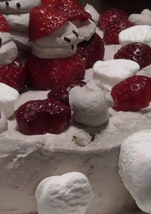 子供と一緒に♥ハートいちごの誕生日ケーキ-レシピのメイン写真
