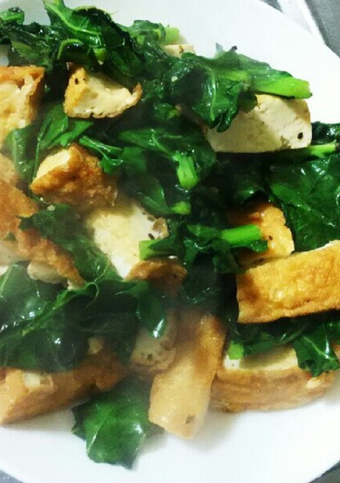 【糖質制限】折り菜と厚揚げの醤油炒め-レシピのメイン写真