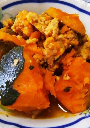 我が家の定番☆かぼちゃのそぼろ煮☆-レシピのメイン写真