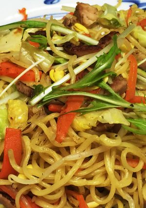焼き豚あったら醤油焼きソバ-レシピのメイン写真