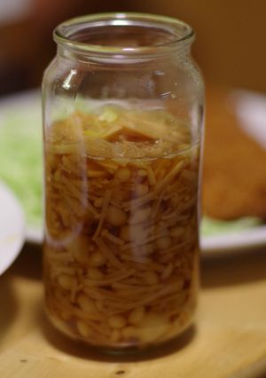 汚れもの最小！ワンカップの瓶で簡単なめ茸-レシピのメイン写真