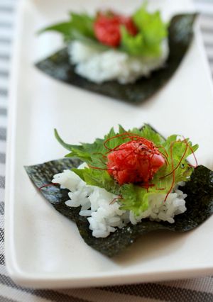 炙りたらこの手巻きごはん-レシピのメイン写真