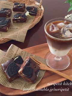 計り不要♡簡単オレオ&ナッツのブラウニー-レシピのメイン写真