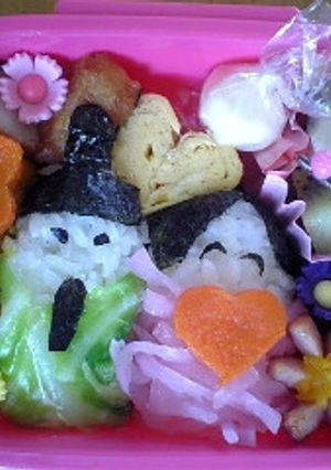 キャラ弁（おひなさま）-レシピのメイン写真