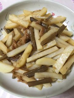 ジャガイモとふきの炒め煮-レシピのメイン写真