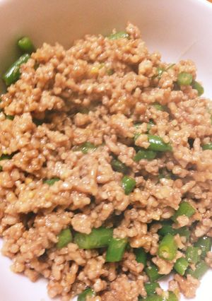 いんげん入りの肉味噌-レシピのメイン写真