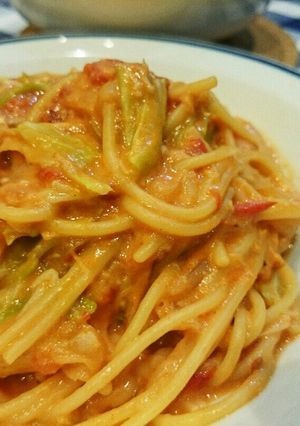 フライパンひとつで♡トマトクリームパスタ-レシピのメイン写真