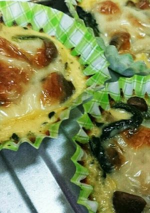 お弁当に☆ホウレン草としめじのキッシュ-レシピのメイン写真