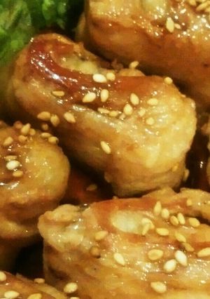 お餅をおかずに♪お餅と大葉の肉巻き-レシピのメイン写真