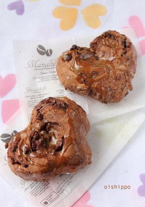 バレンタインの板チョコハートパン-レシピのメイン写真