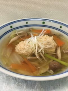 簡単♪ 生姜が香る鶏団子のスープ 10分-レシピのメイン写真